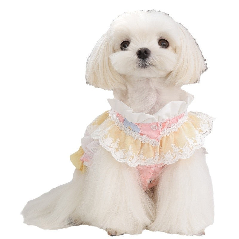 PawsCube - Spring & Autumn Pet Costume Cute Lolita Dog Skirt Small Dog High Quality Dog Clothing